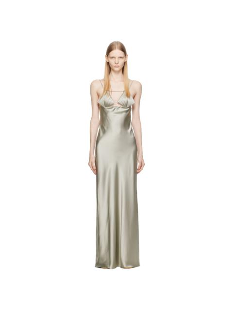 BEVZA Gray Mermaid Maxi Dress
