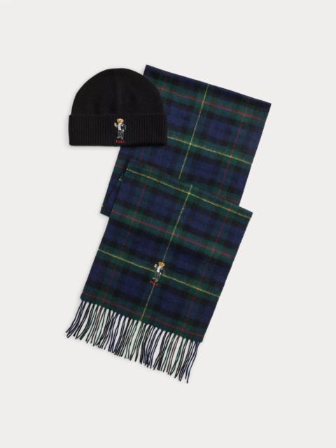 Polo Ralph Lauren Martini Bear Beanie & Scarf Gift Set