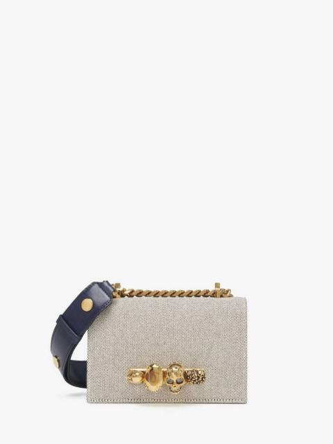 Alexander McQueen Women's The Biker Mini Jewelled Satchel in Grey/navy