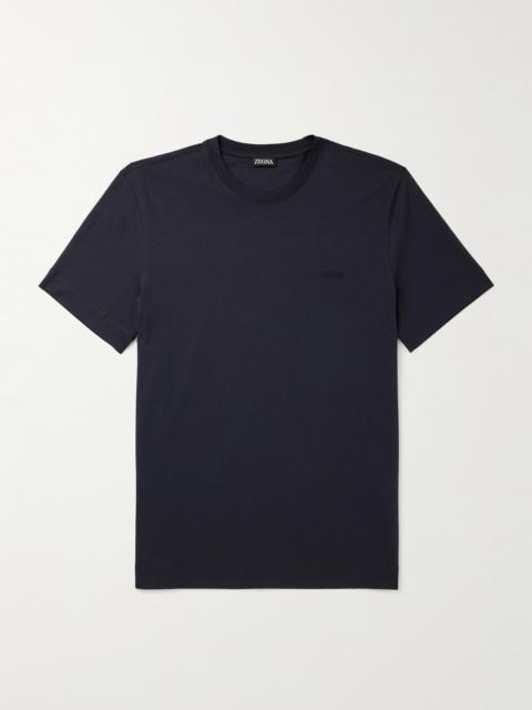 ZEGNA Logo-Embroidered Cotton-Jersey T-Shirt
