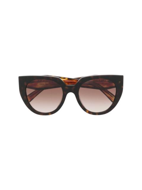 tortoiseshell logo-lettering sunglasses