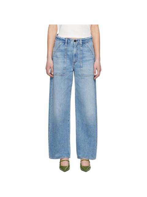 Citizens of Humanity Blue Ayla Cargo Jeans
