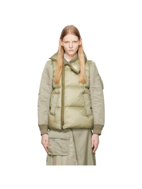 sacai Khaki Quilted Jacket