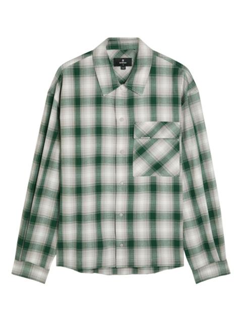 REPRESENT check-pattern shirt