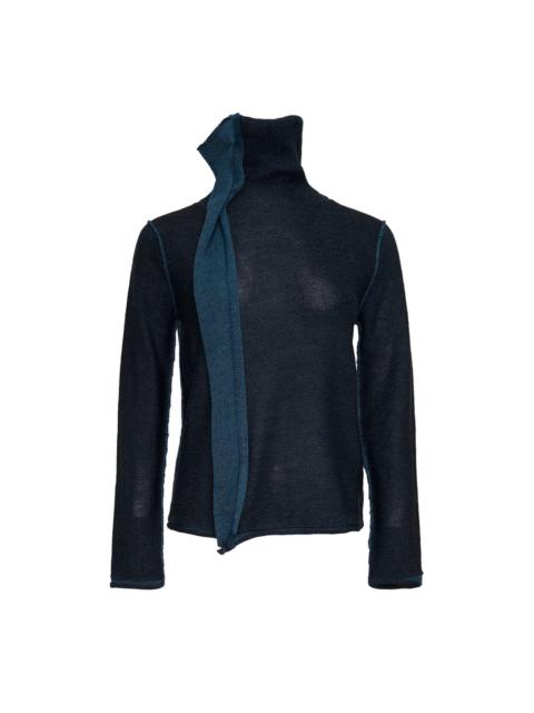 Y's High Neck Knit Top with Cloth