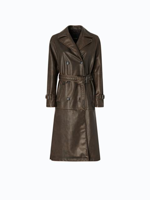 PINKO VINTAGE-EFFECT TRENCH COAT WITH BELT