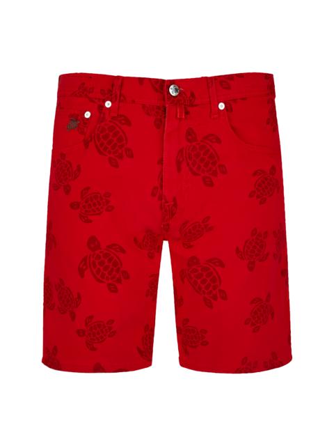 Vilebrequin Men 5-Pockets Denim Bermuda Shorts Ronde des Tortues