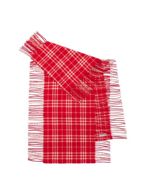 Burberry check-pattern cashmere scarf
