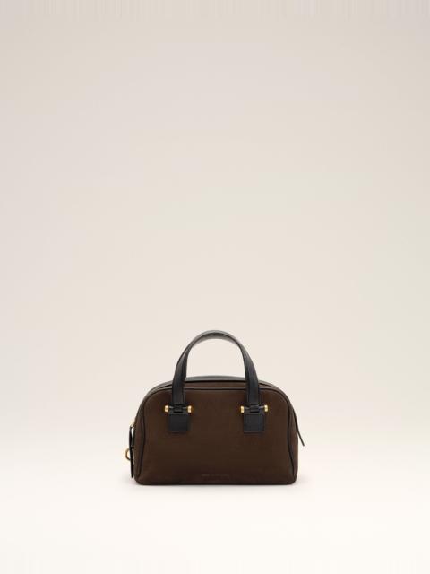 AMI Paris SMALL BROWN COW LEATHER GEORGES BOWLING BAG