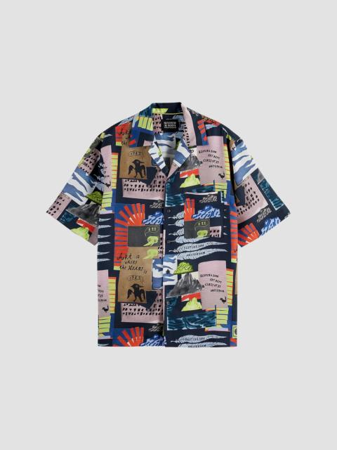 SCOTCH & SODA Men's Graphic Short-Sleeve Camp Shirt - Multicolor