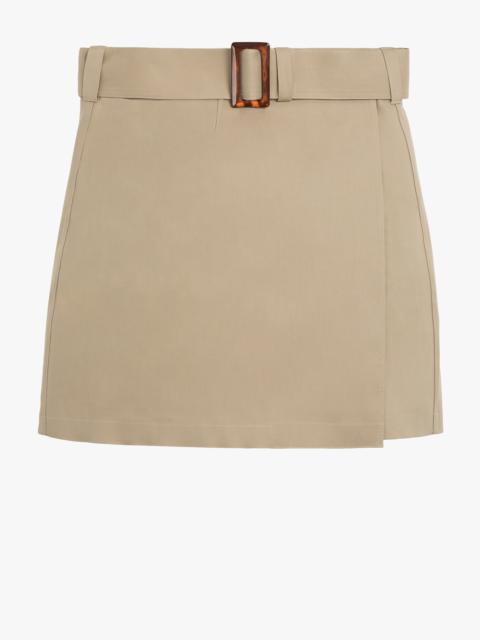 Mackintosh SEEMA FAWN BONDED COTTON SKIRT