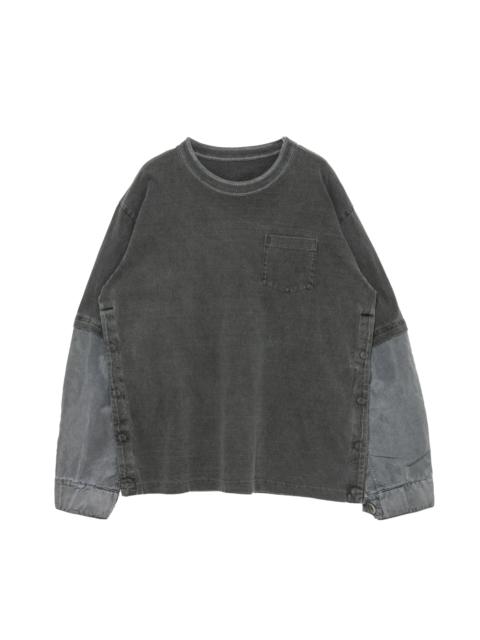 sacai Garment Dye Cotton Jersey T-Shirt