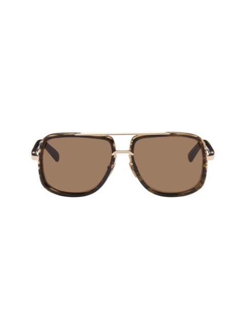 DITA Brown & Gold Mach-One Sunglasses
