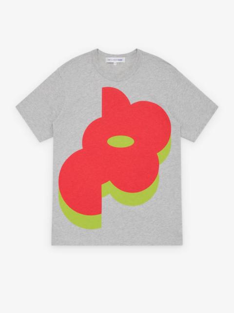 Comme des Garçons SHIRT Bold Red-Green Splotch Printed Tee