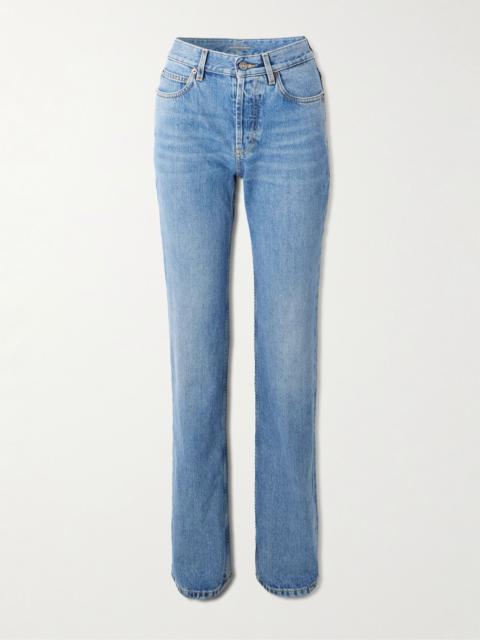 SAINT LAURENT Nico mid-rise straight-leg jeans Light denim