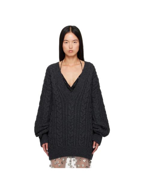 CECILIE BAHNSEN Gray Alia Sweater