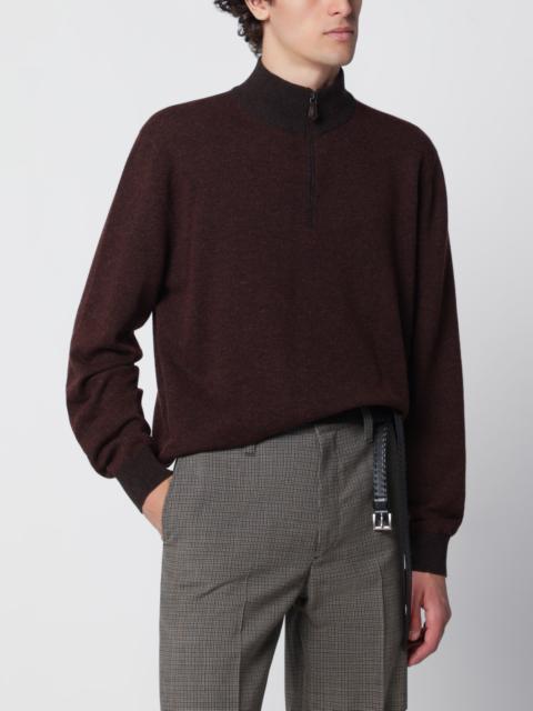 Loro Piana Roadster cashmere jumper in Bordeaux/Brown