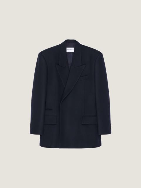 Givenchy DECONSTRUCTED PEAKED LAPEL JACKET IN WOOL
