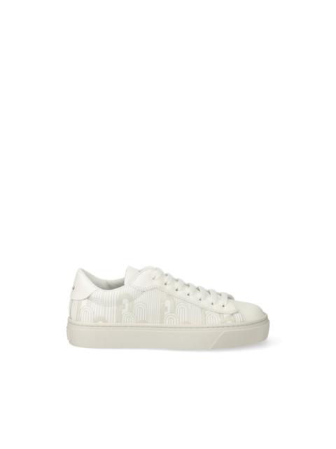 FURLA monogram-pattern flatform sneakers