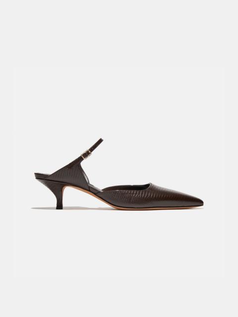 Emme Parsons ISABEL IN ESPRESSO EMBOSSED LIZARD