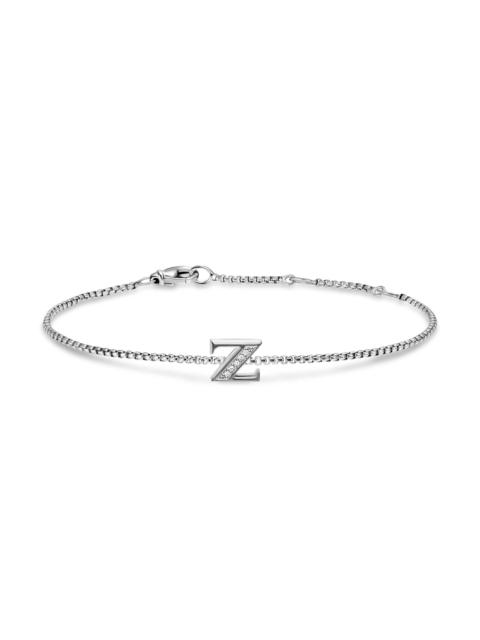 DAVID YURMAN Women's Petite Initial Chain Bracelet in Sterling Silver - Diamond Z