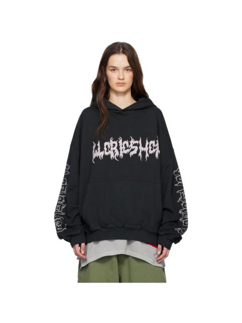 032c Black Faithless Oversized Hoodie