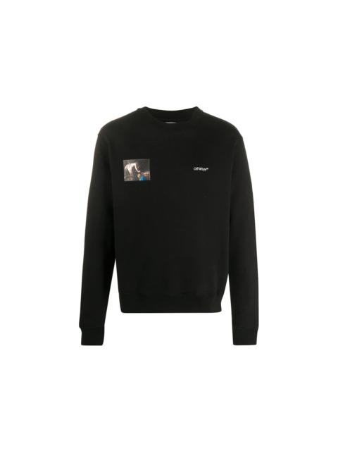Off-White OFF-WHITE Slim Fit Caravaggio Angel Sweatshirt Black/Black