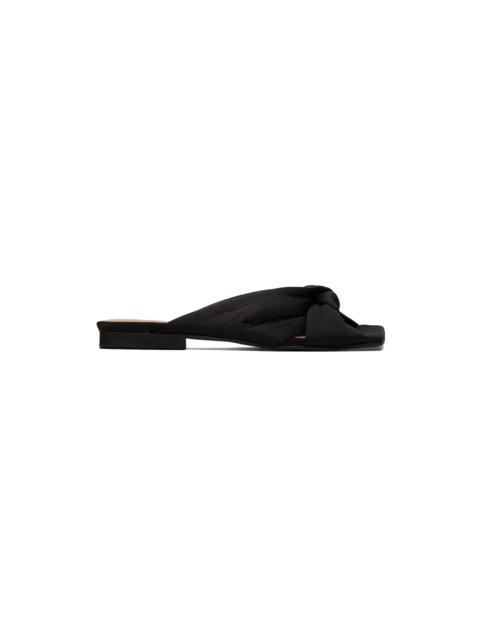 ☆韓国の人気☆【GANNI】☆BLACK SOFT KNOT FLAT MULES☆ ☆韓国の人気☆【GANNI】☆BLACK SOFT KNOT FLAT MULES☆