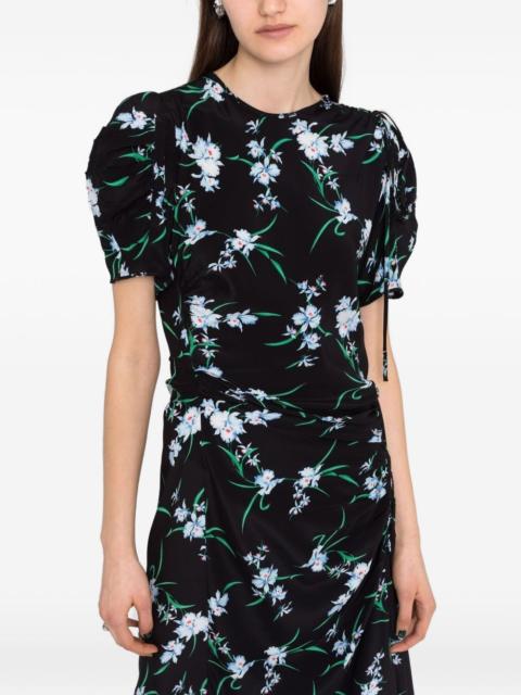 N°21 floral-print draped dress