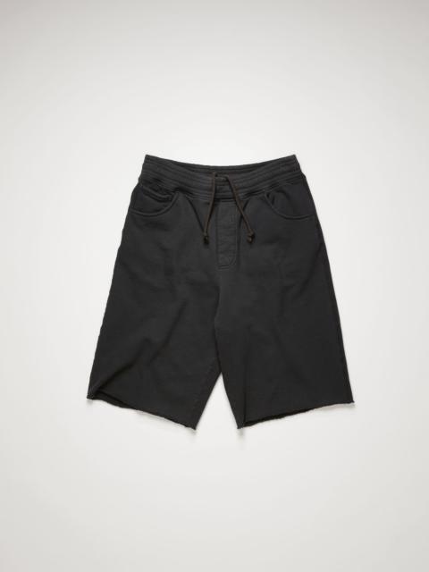Acne Studios Logo-print jersey shorts black