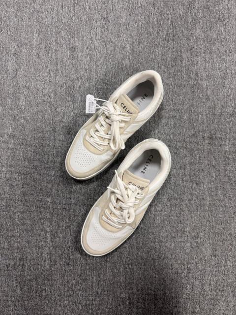 CELINE Celine Off-White Leather Trainer
