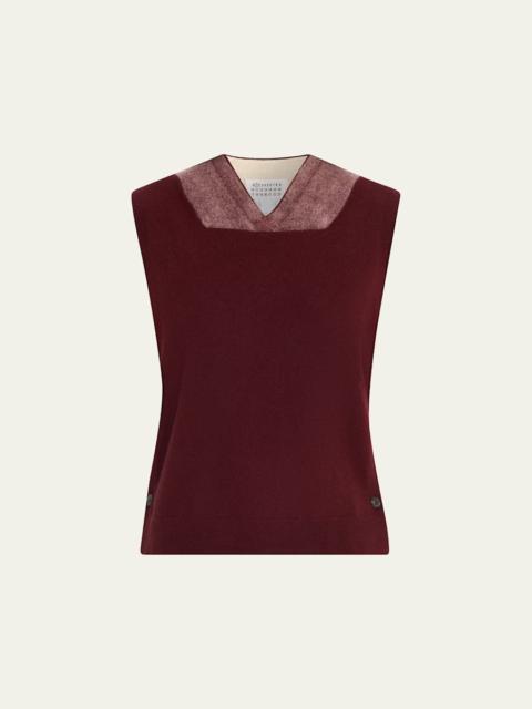 MM6 Maison Margiela Fused Wool Knit Vest
