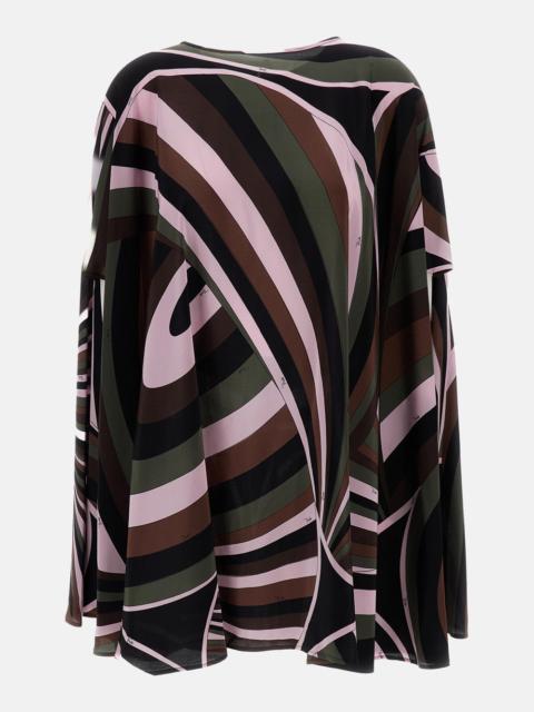 PUCCI SHORT CREPE DE CHINE CAFTAN