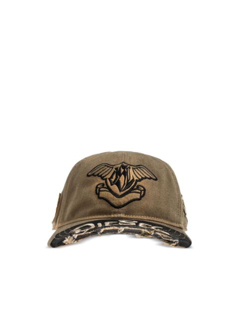 Diesel logo-patch distressed baseball cap