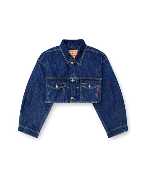 Diesel CROPPED OVERSIZED DENIM TRUCKER JACKET