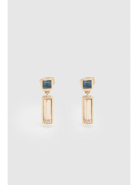 KAREN MILLEN Crystal Baguette Drop Earrings