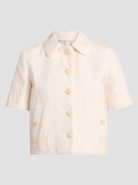 Etro Women's Jacquard Short-Sleeve Jacket - Light Creamy White