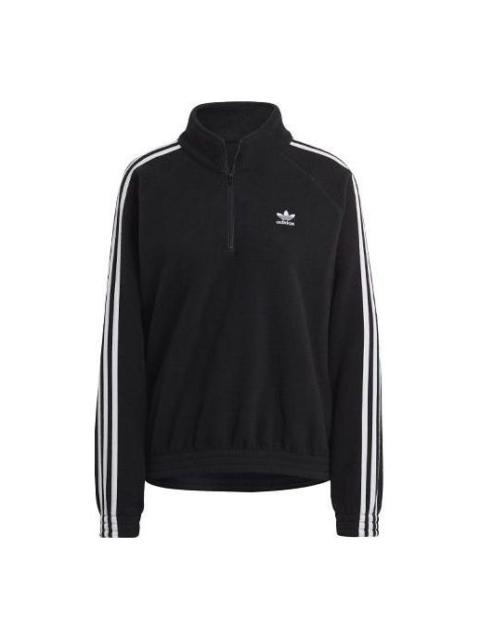 adidas (WMNS) adidas Adicolor Classics Polar Fleece Half-Zip Sweatshirt 'Black' GN2864