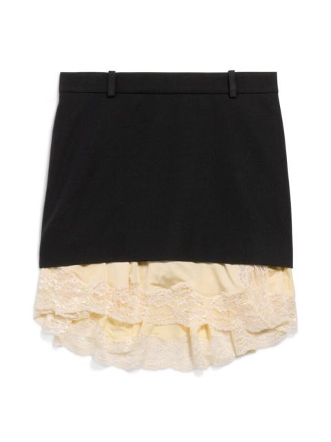 BALENCIAGA Women's Lingerie Mini Tailored Skirt in Black