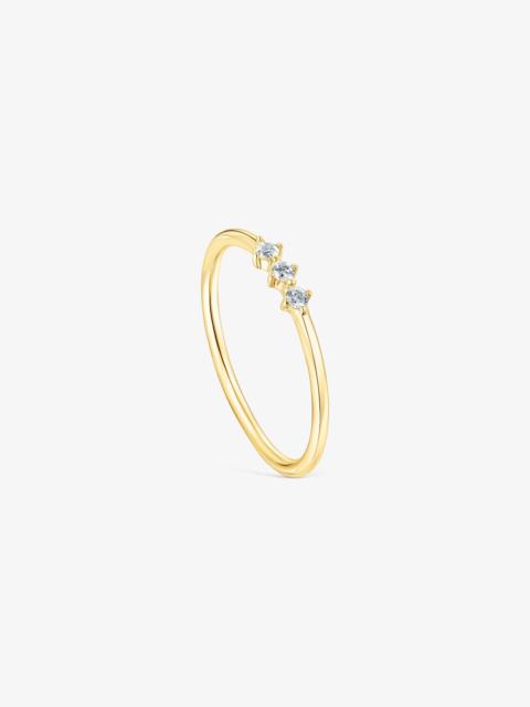 TOUS 18K solid gold Strip ring with diamonds Les Classiques