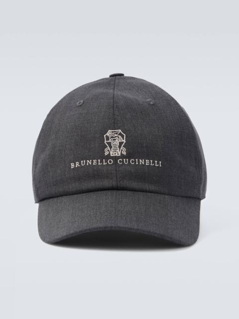 Brunello Cucinelli Logo virgin wool baseball cap
