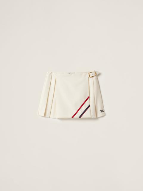 Miu Miu Pleated mohair fabric mini-skirt