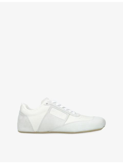 MM6 Maison Margiela Anatomic Leather and Suede Low-Top Trainers