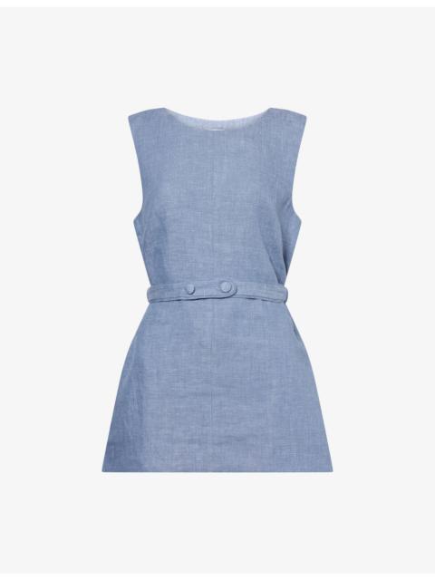 POSSE Thea Sleeveless Linen Tunic Top