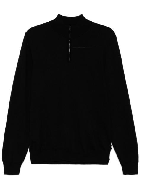 BOSS half-zip jumper