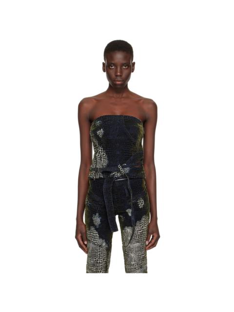 OTTOLINGER Blue Pattern Denim Tank Top