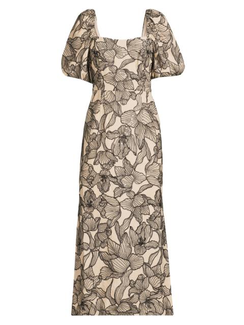 Lilly Pulitzer Women's Linora Floral Maxi Dress - Wicker Tan