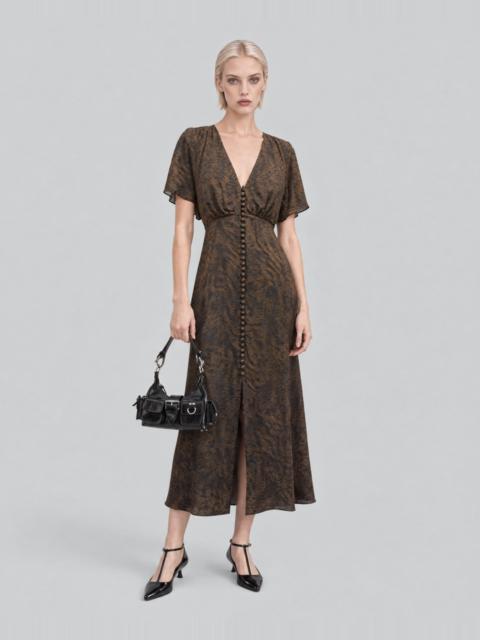 The Kooples BROWN LEOPARD-PRINT MAXI DRESS