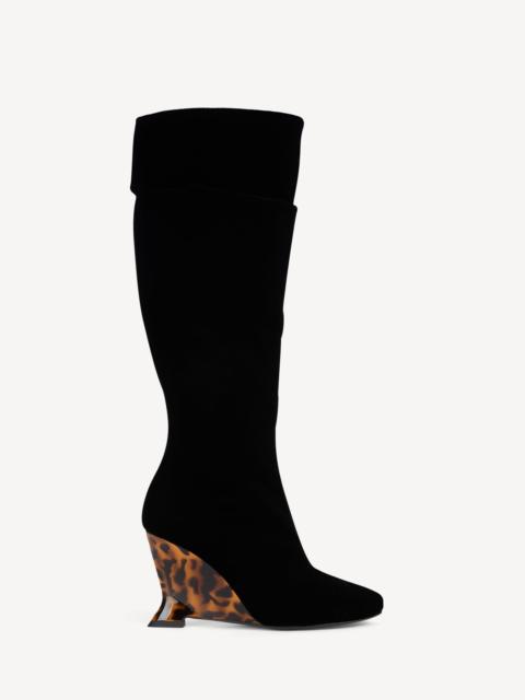 Balmain Wedge boots in velvet