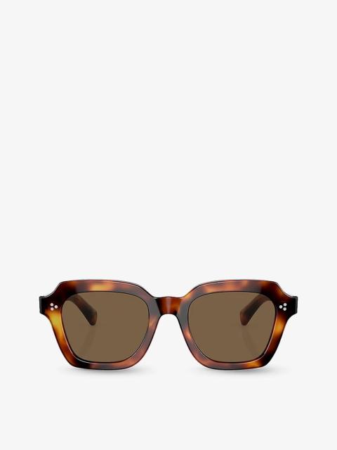 Oliver Peoples OV5526SU Kienna square-frame tortoiseshell acetate sunglasses
